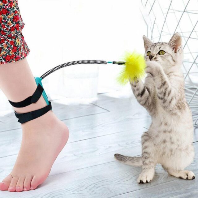 Interactive Cat Plush Stick